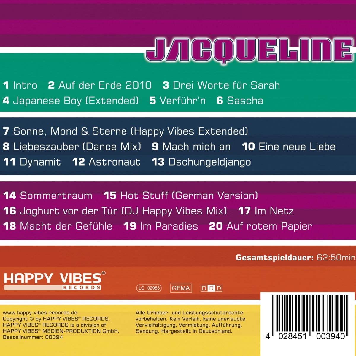 Jacqueline Megamix Xxl (Remix By DJ Infinity)